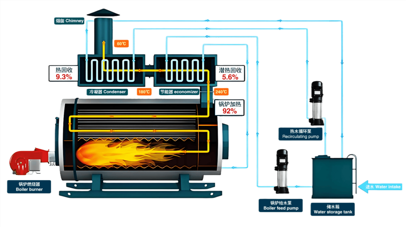 WNS Condensing Low-NOx Integrated Steam Boiler Heating Process.png